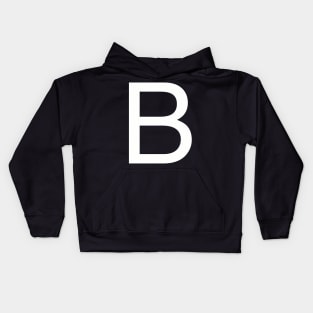 Helvetica B in white Kids Hoodie